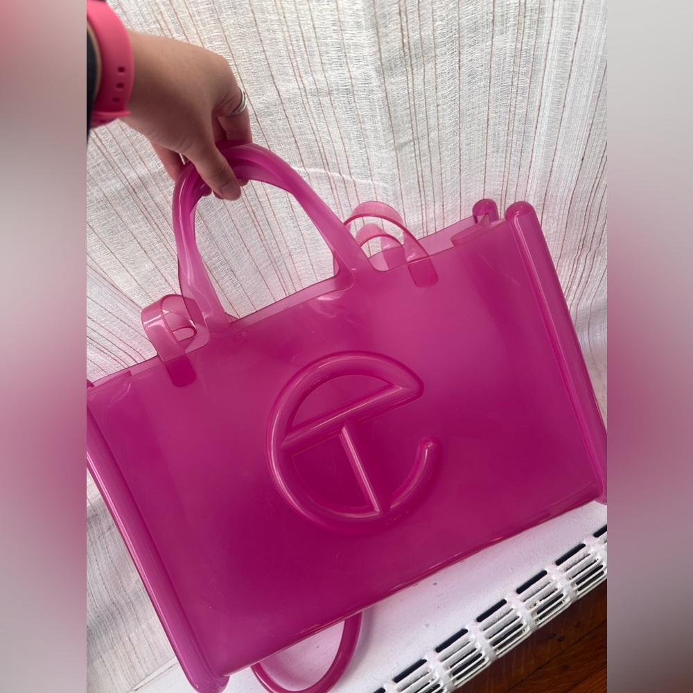 Telfar x Melissa Large Jelly Shopper - Clear / Pink